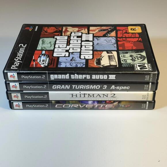 Other - PlayStation 2 Video Game Bundle - Grand Theft Auto III, Gran Turismo 3, Hitman 2
